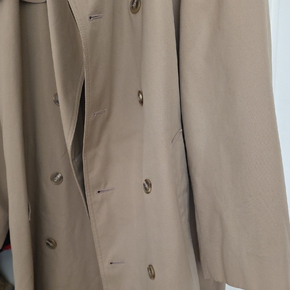 Men's Beige Double-Breasted Trench Coat - Picture 3 of 16